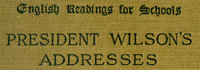 President Wilson's Addresses