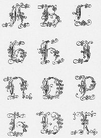 164. ITALIAN GOTHIC INITIALS. G. A. TAGLIENTE, 16TH CENTURY