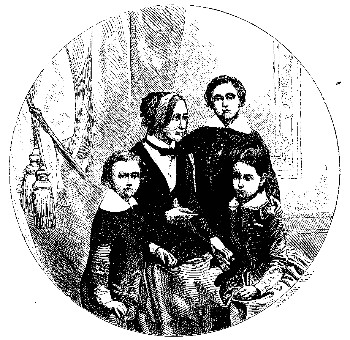 THE WIFE AND CHILDREN OF KOSSUTH—FROM A RECENT
DAGUERREOTYPE.