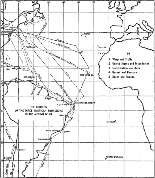 The Cruises of the Three American Squadrons in the Autumn of 1812