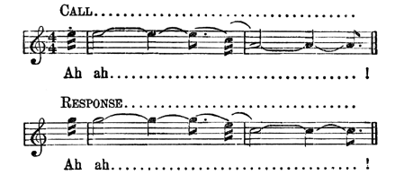 Alabama Call and 'Sponse Musical Notation