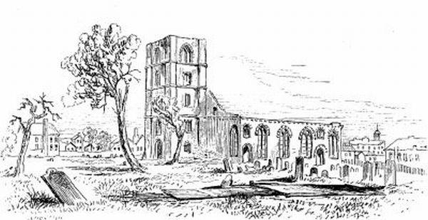 RUINS OF TRINITY CHURCH, 1776.