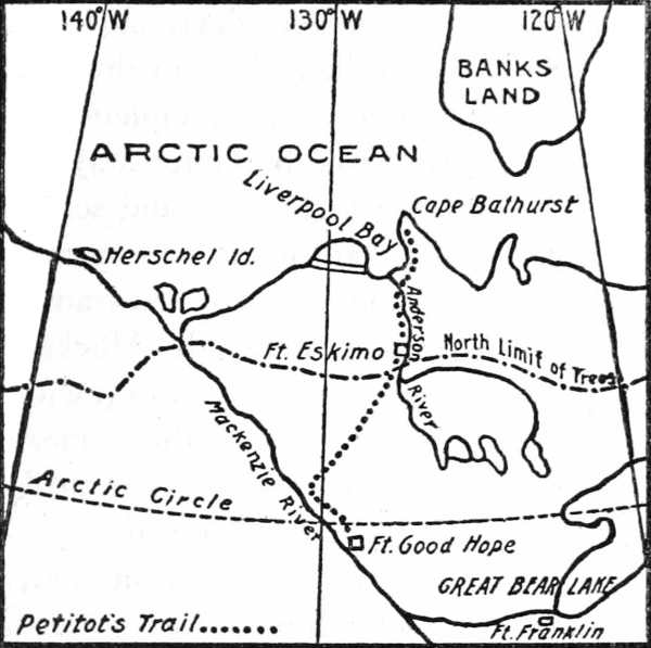 Petitot's route through the Liverpool Bay region.