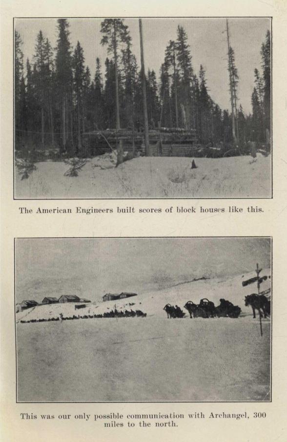 The American Engineers built scores of block houses like this.  This was our only possible communication with Archangel, 300 miles to the north.