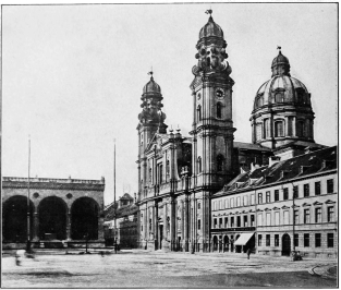 CHURCH OF THE THEATINER MONKS AT MUNICH, BAVARIA.