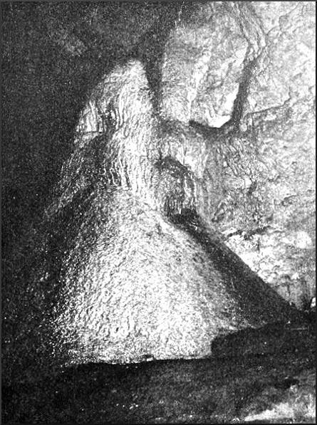 MASS OF STALAGMITE, WOOKEY HOLE.