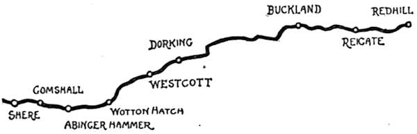 Map—SHERE to REDHILL